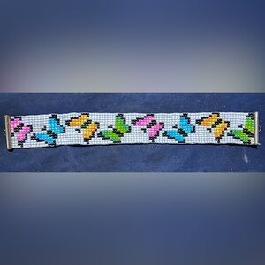 White and rainbow butterflies